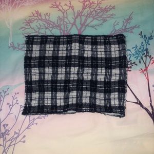 HOLLISTER cropped plaid tube top